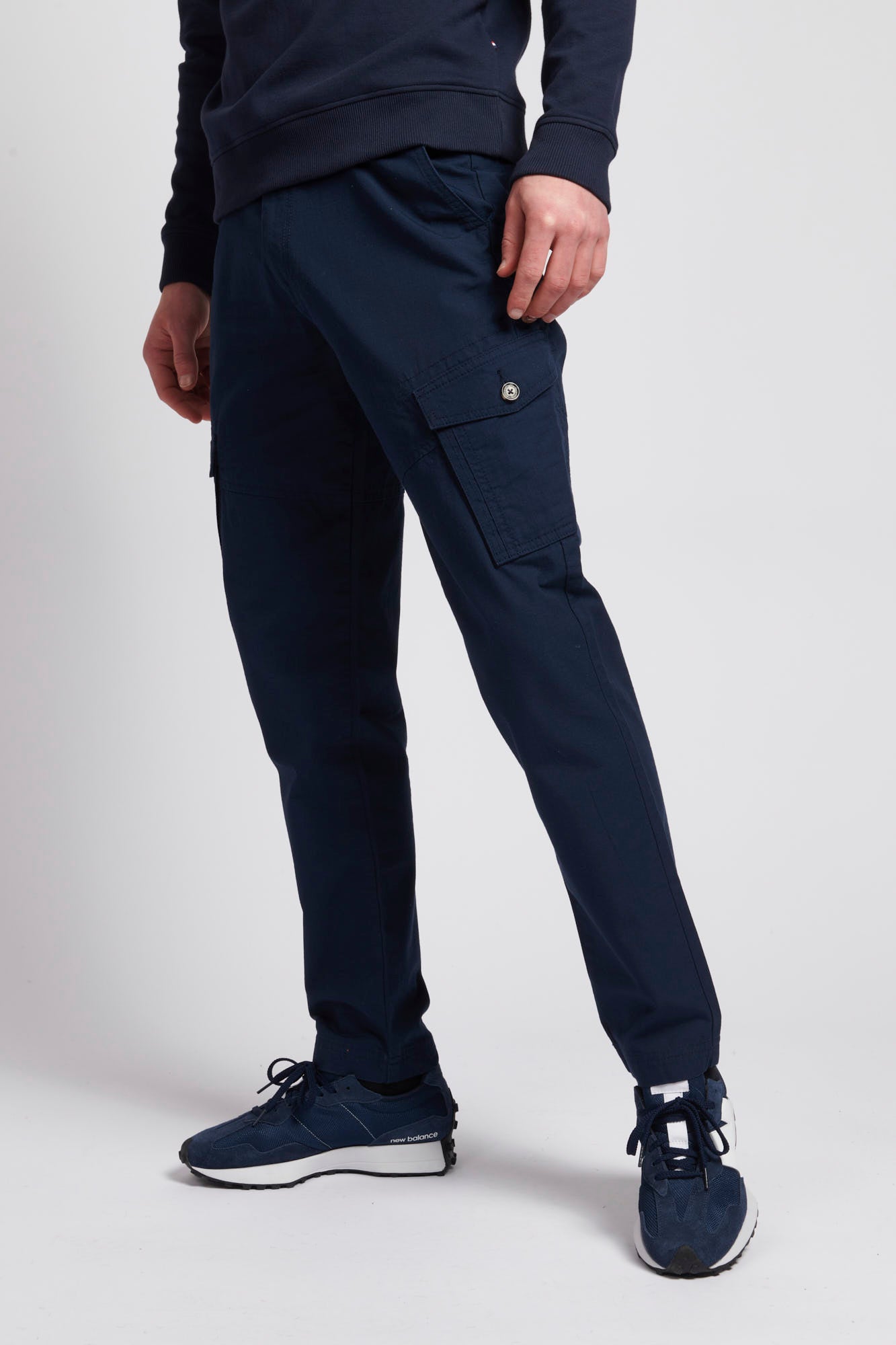 U.S. Polo Assn. Mens Ripstop Cargo Trousers in Navy Blue