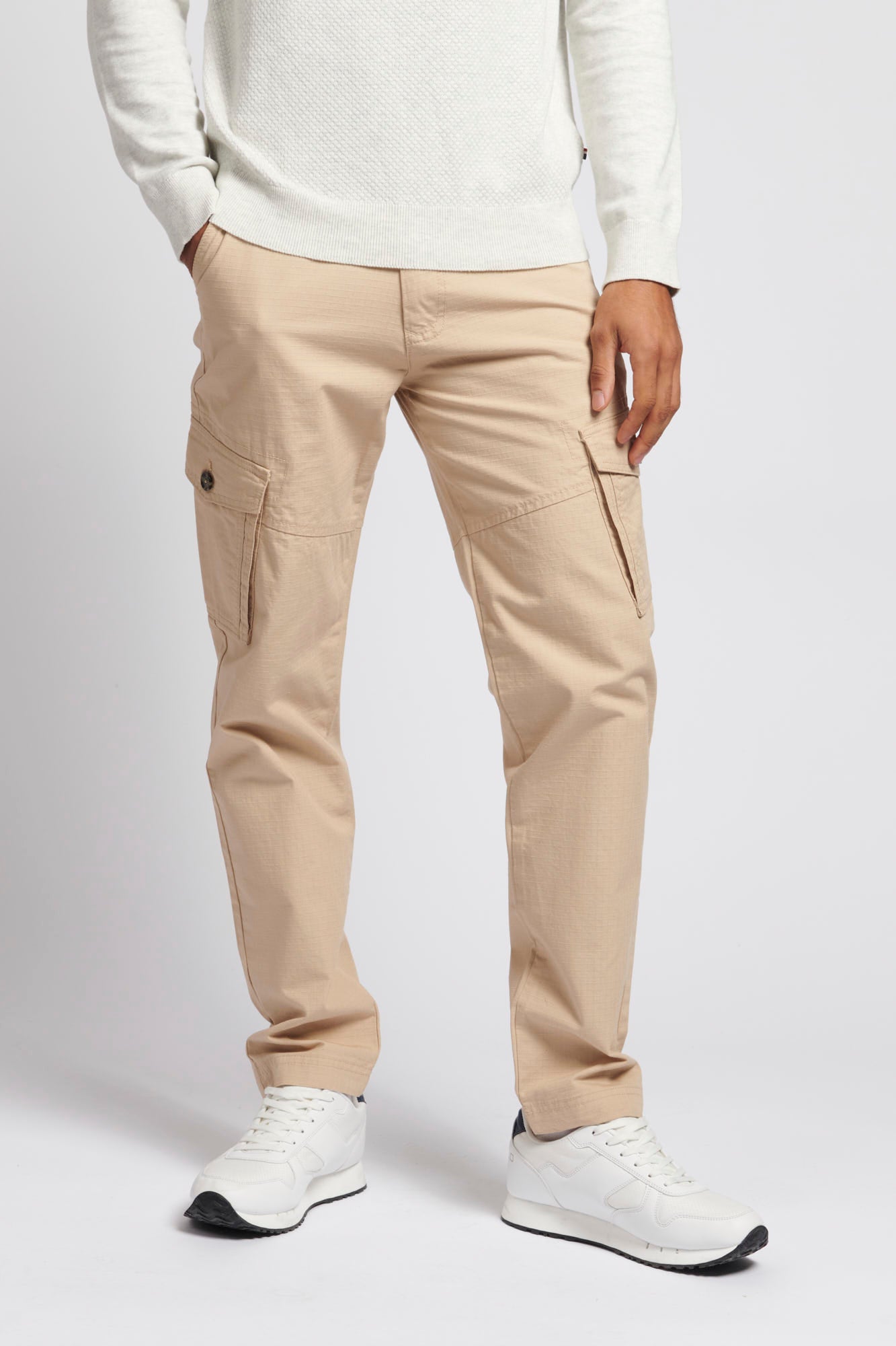 U.S. Polo Assn. Mens Ripstop Cargo Trousers in Safari