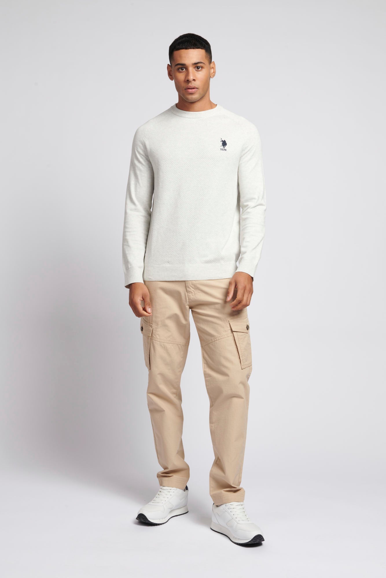 Mens Ripstop Cargo Trousers in Safari