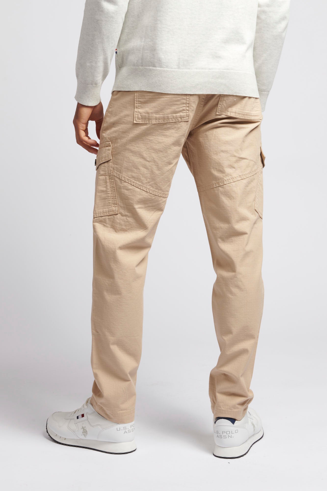 Mens Ripstop Cargo Trousers in Safari