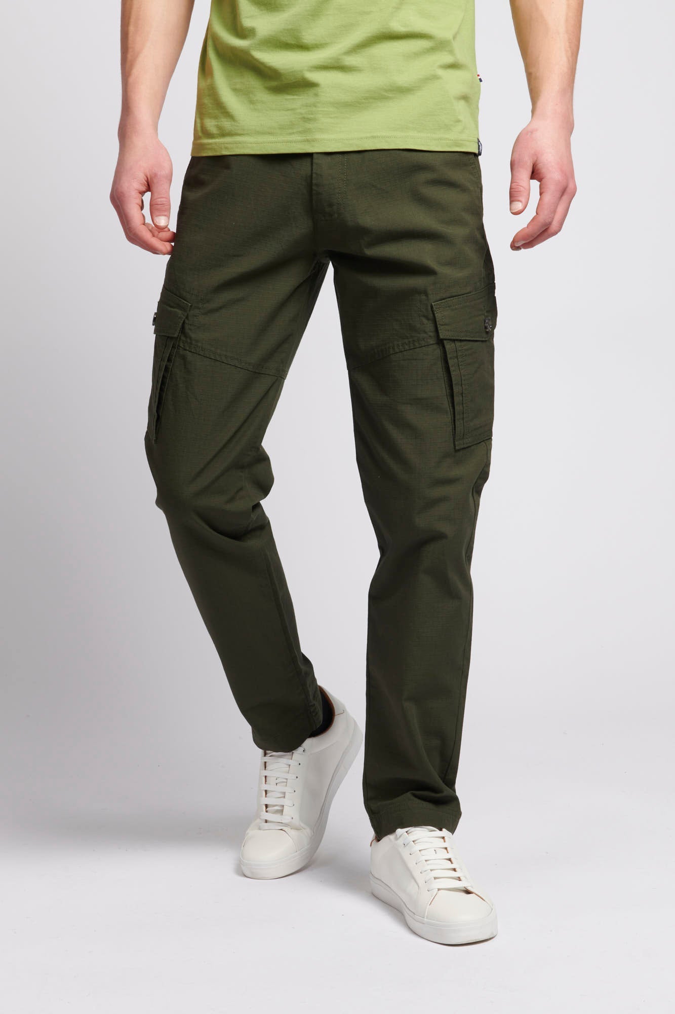 U.S. Polo Assn. Mens Ripstop Cargo Trousers in Forest Night