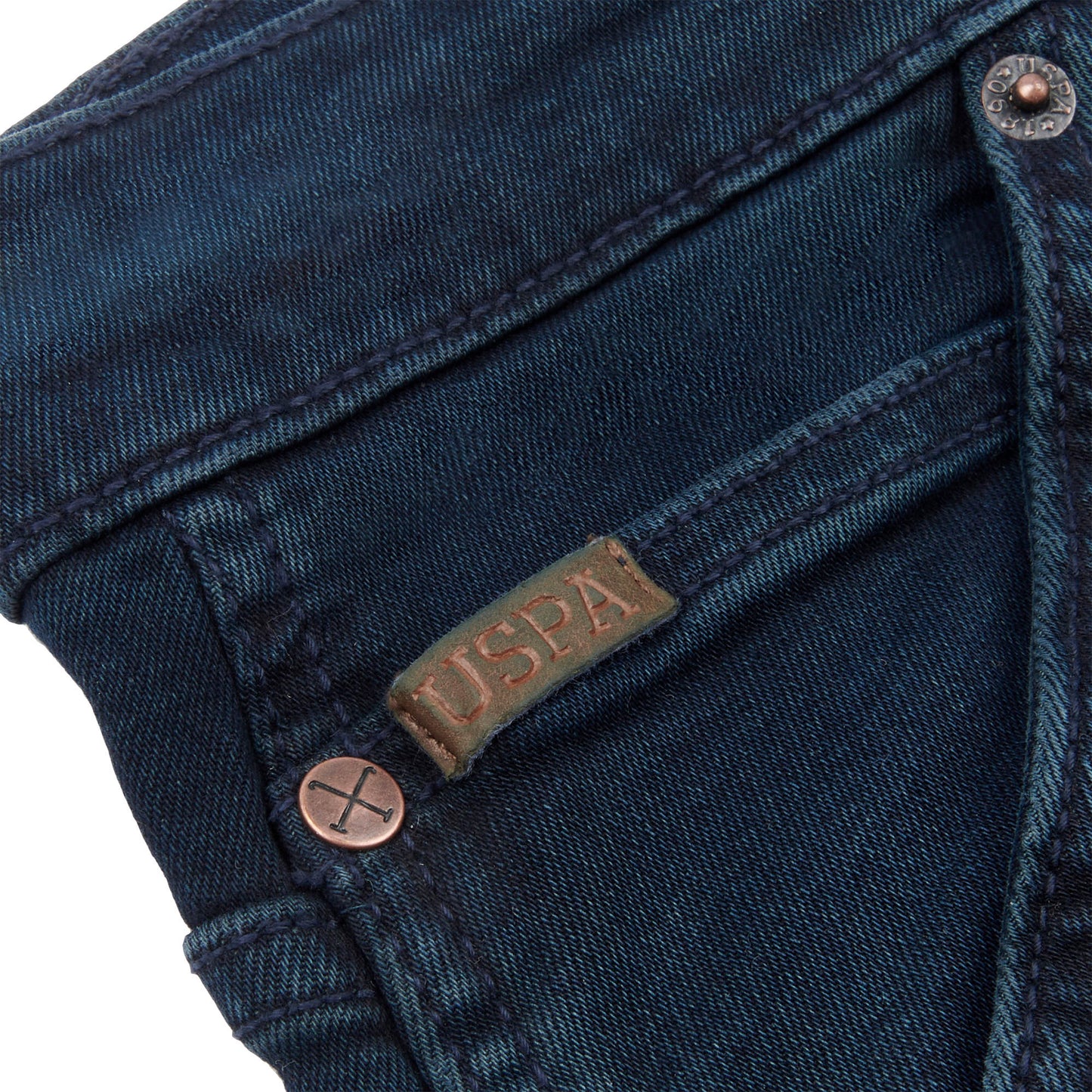 Mens 5 Pocket Loose Fit Denim Jeans in Dark Vintage Wash