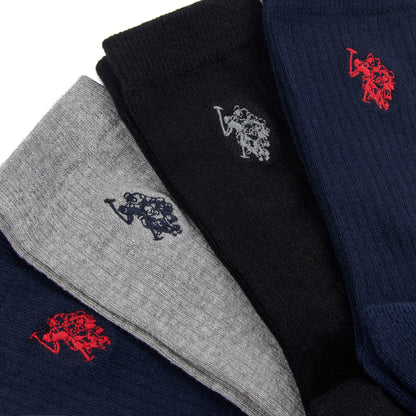 5 Pack Sport Socks in Navy Blazer / Haute Red