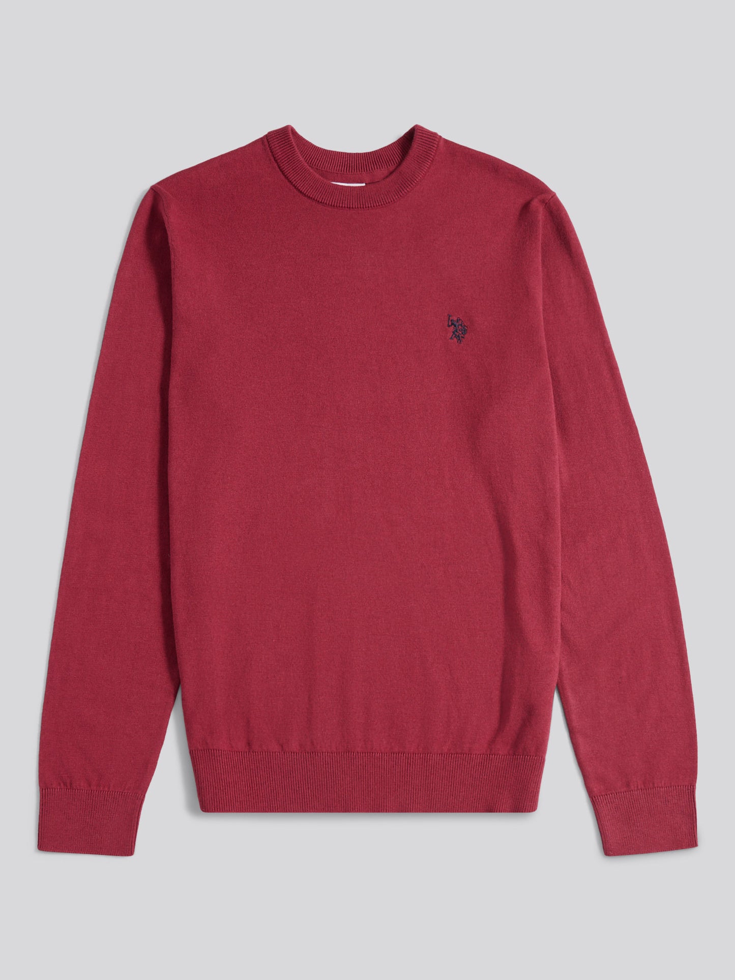 Mens Cotton Crewneck in Tibetan Red