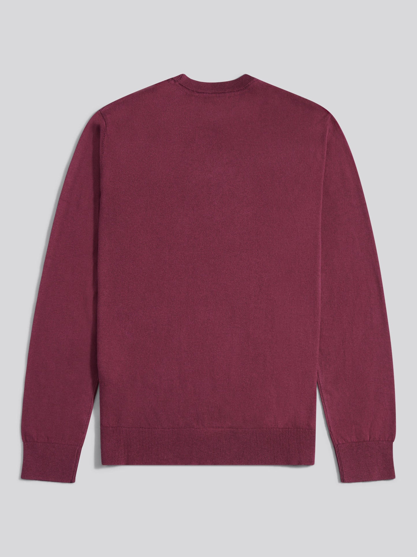 Mens Cotton Crewneck in Grape Wine