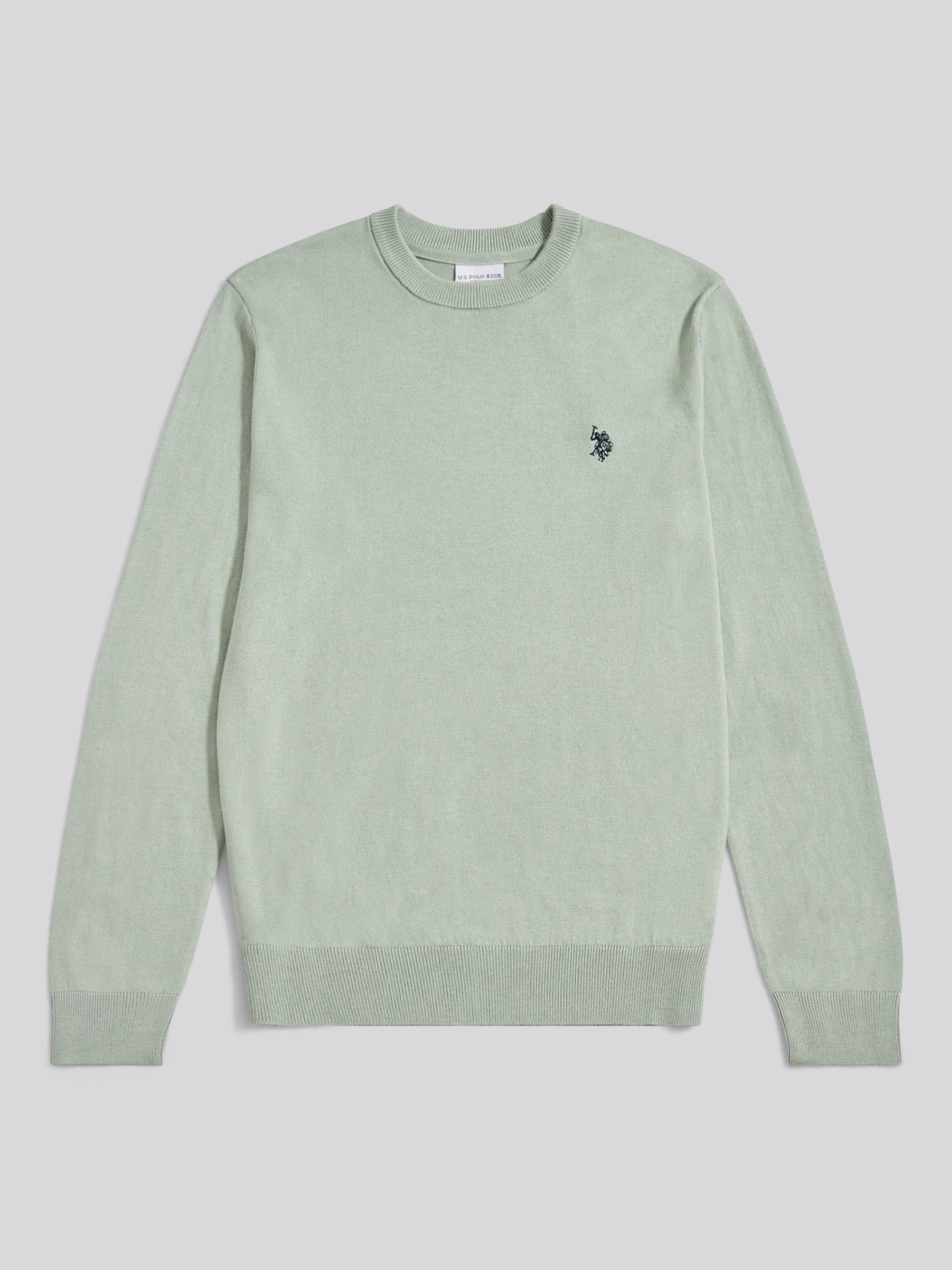Mens Cotton Crewneck in Iceberg Green