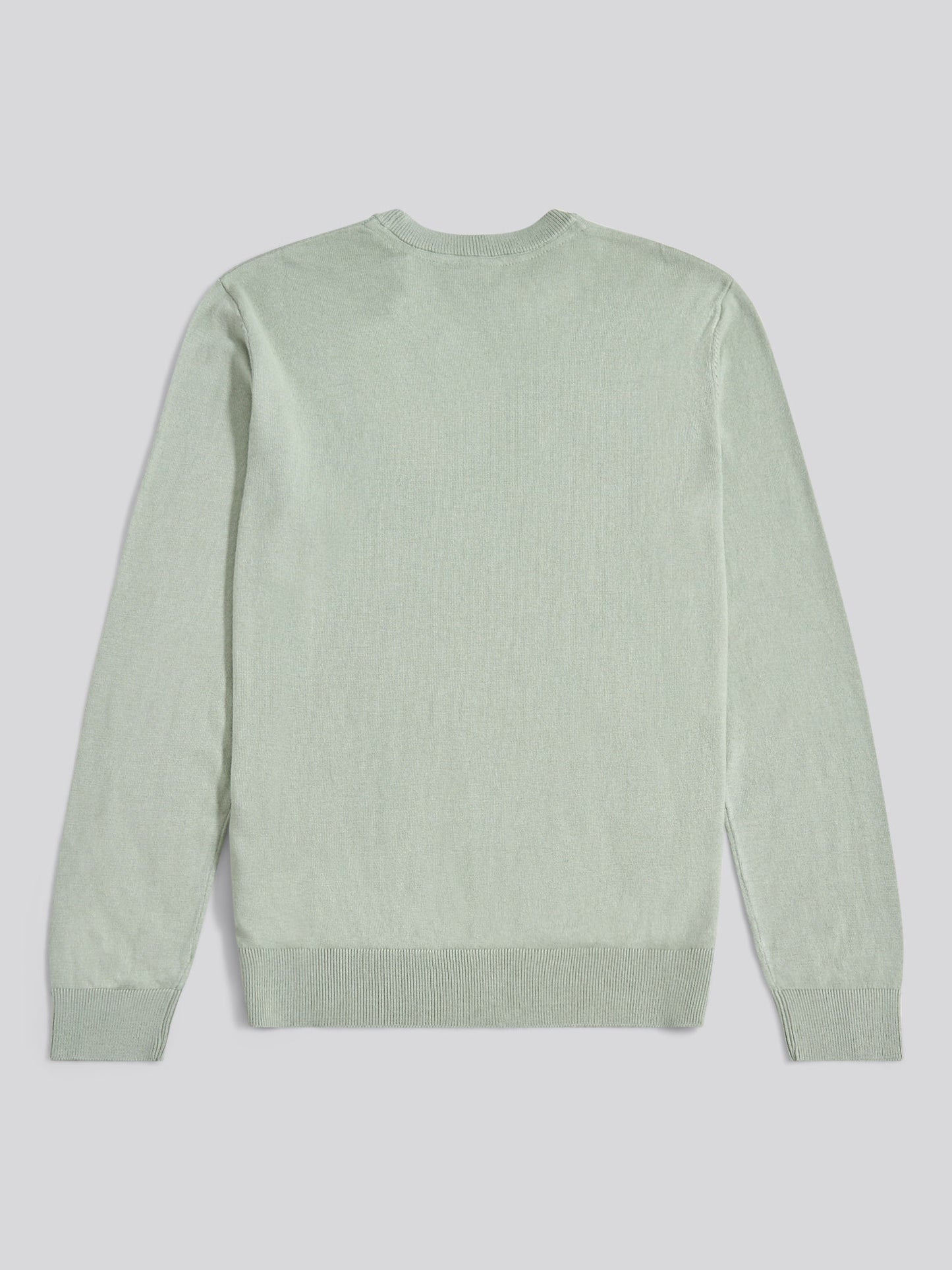 Mens Cotton Crewneck in Iceberg Green