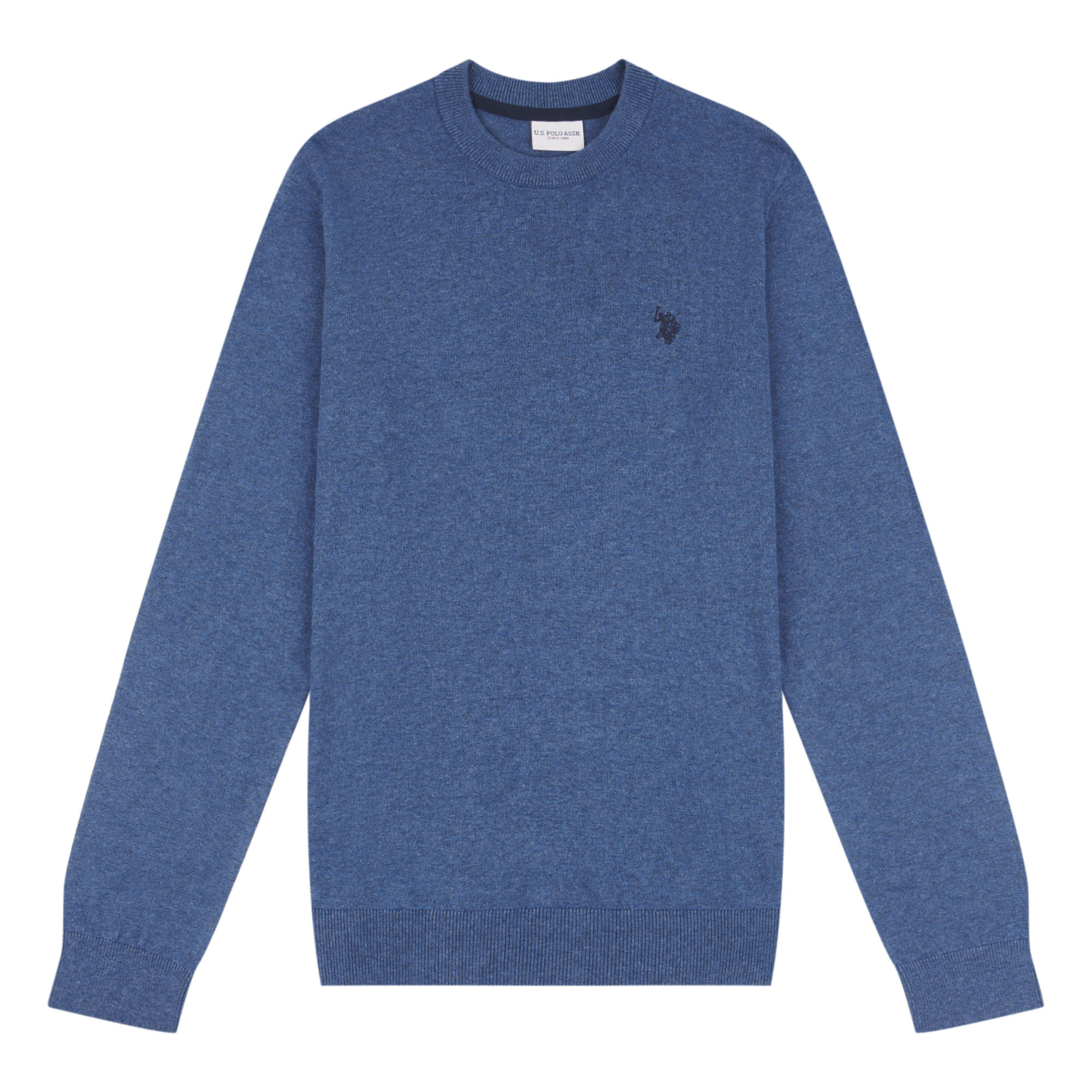 Mens Lightweight Crew Neck Jumper in Set Sail Marl