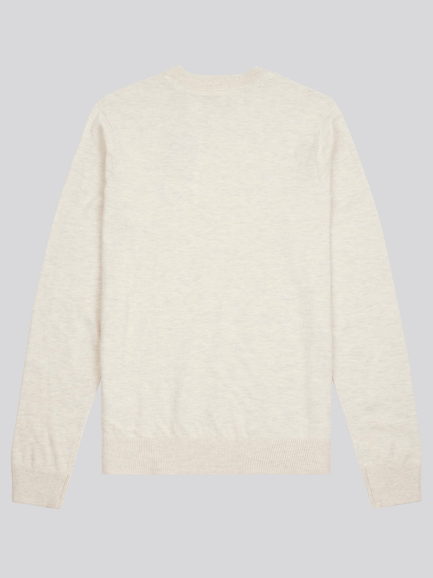 Mens Cotton Crewneck in Birch Marl