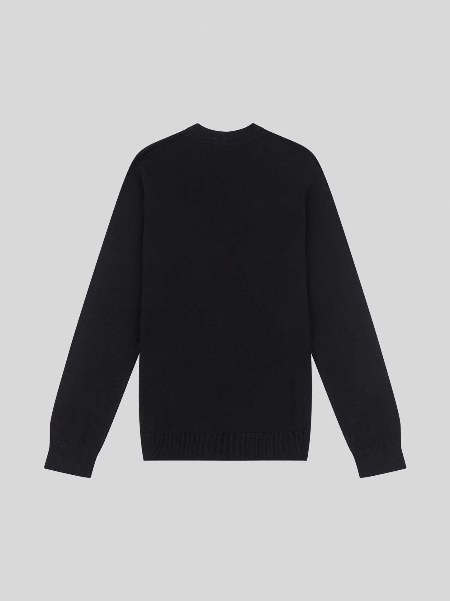 Mens Cotton Crewneck in Black Bright White DHM