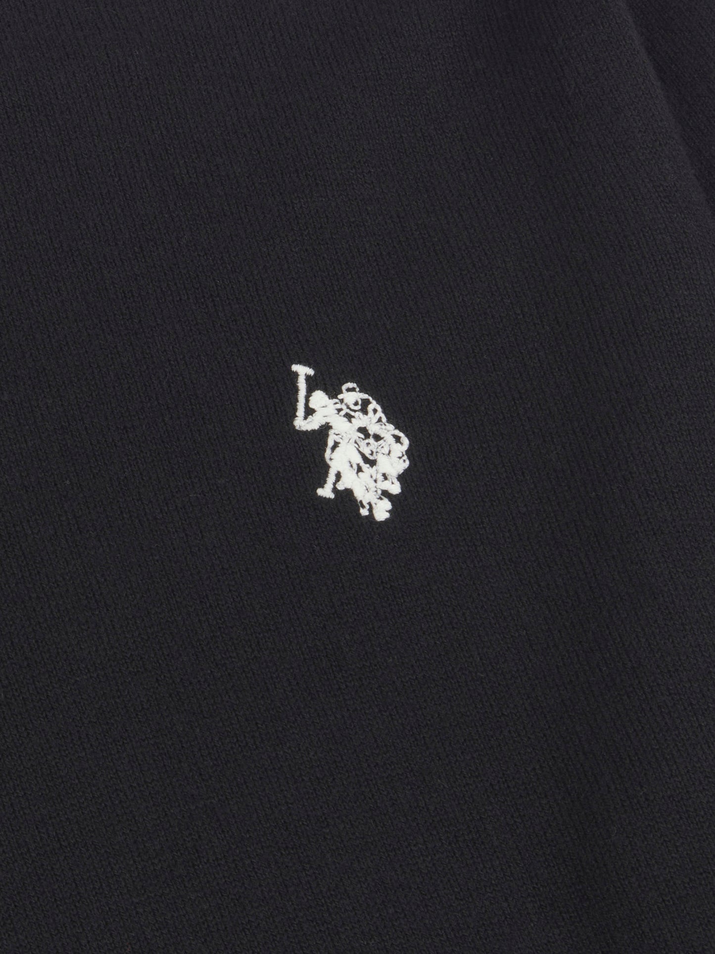 Mens Cotton Crewneck in Black Bright White DHM