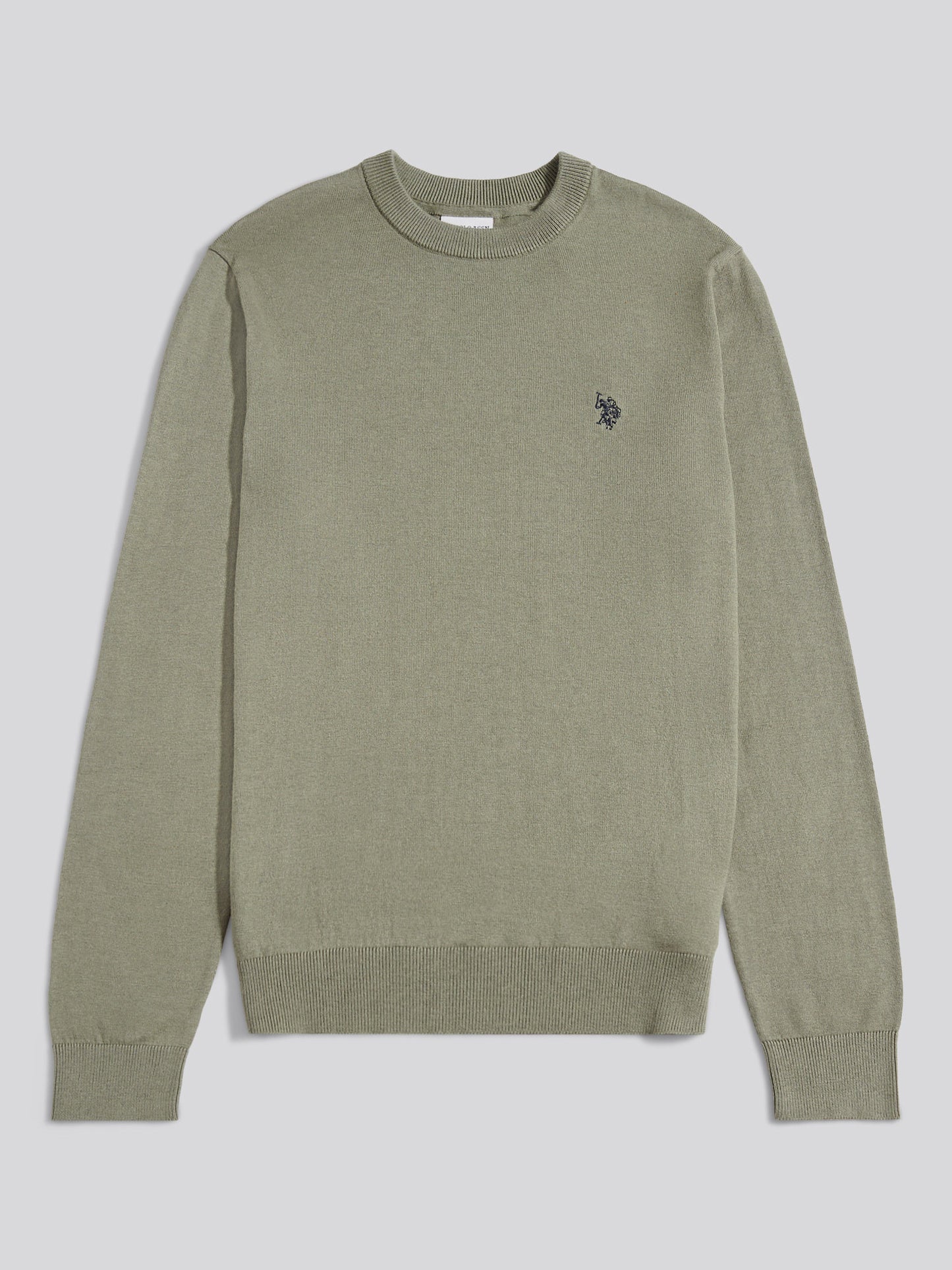 Mens Cotton Crewneck in Mulled Basil