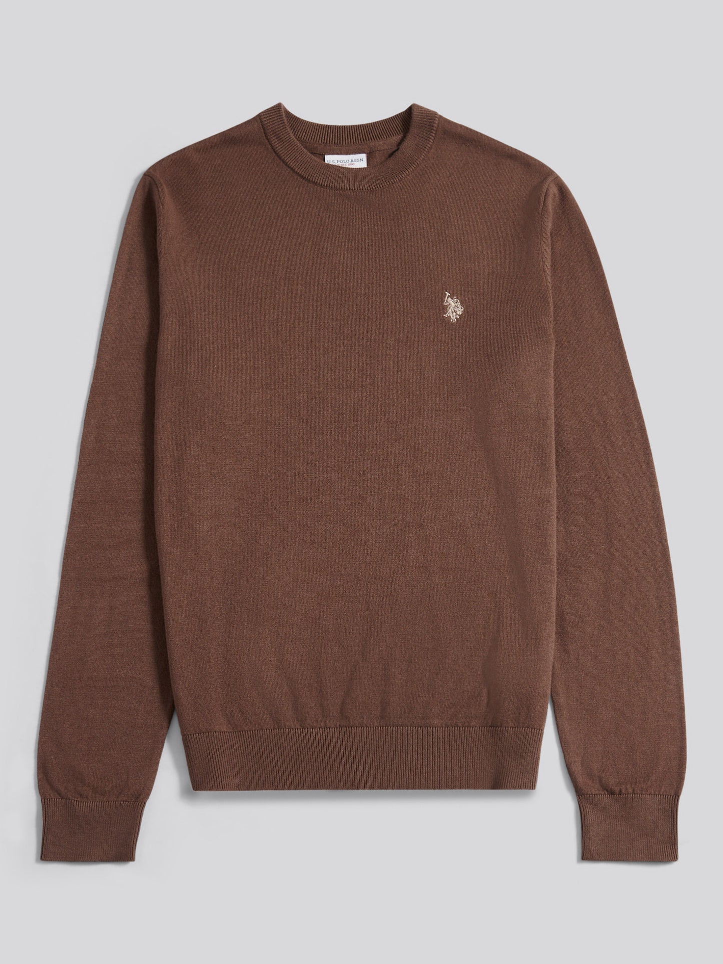 Mens Cotton Crewneck in Chocolate Martini