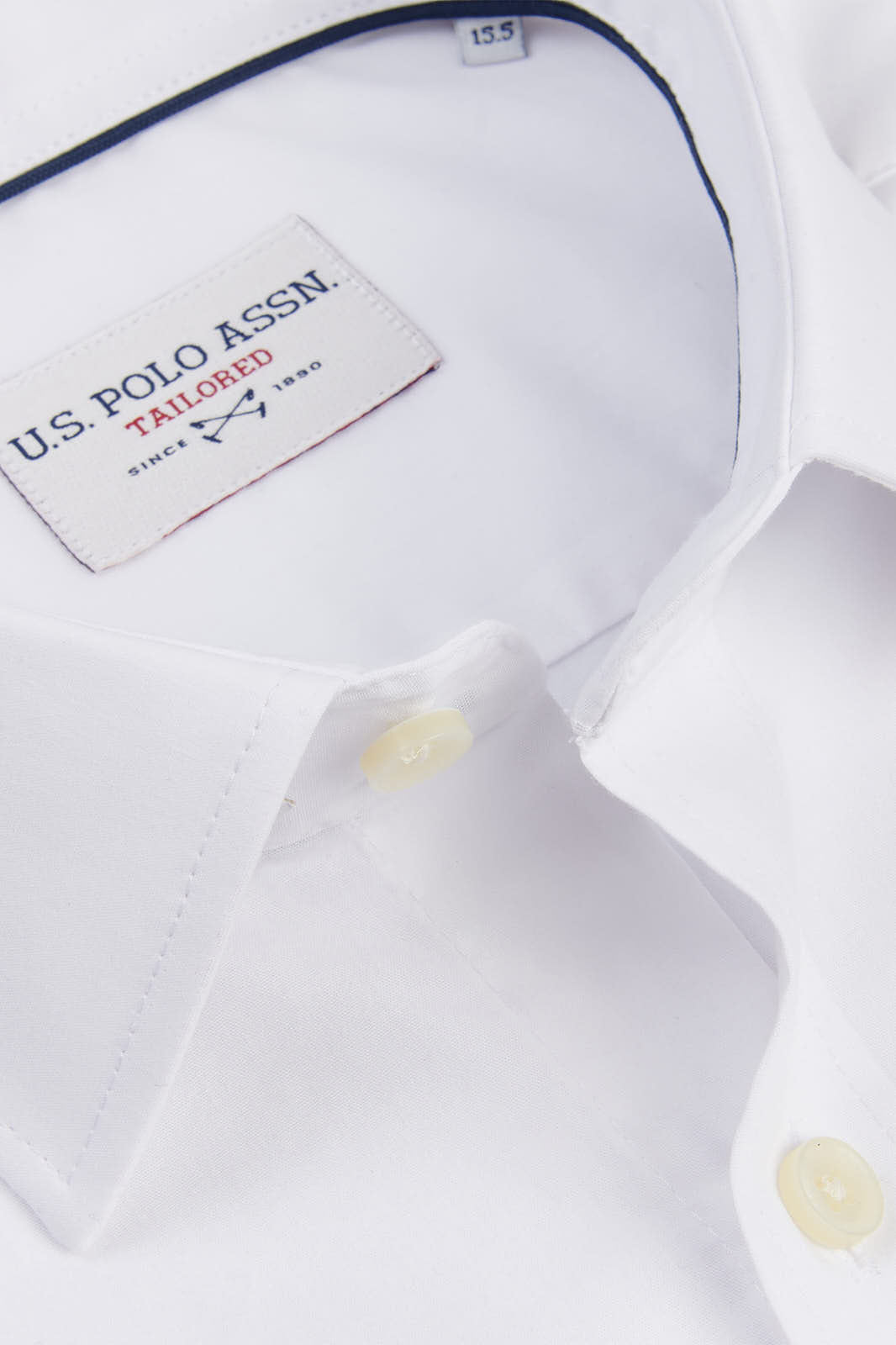 Mens Long Sleeve Poplin Shirt in White