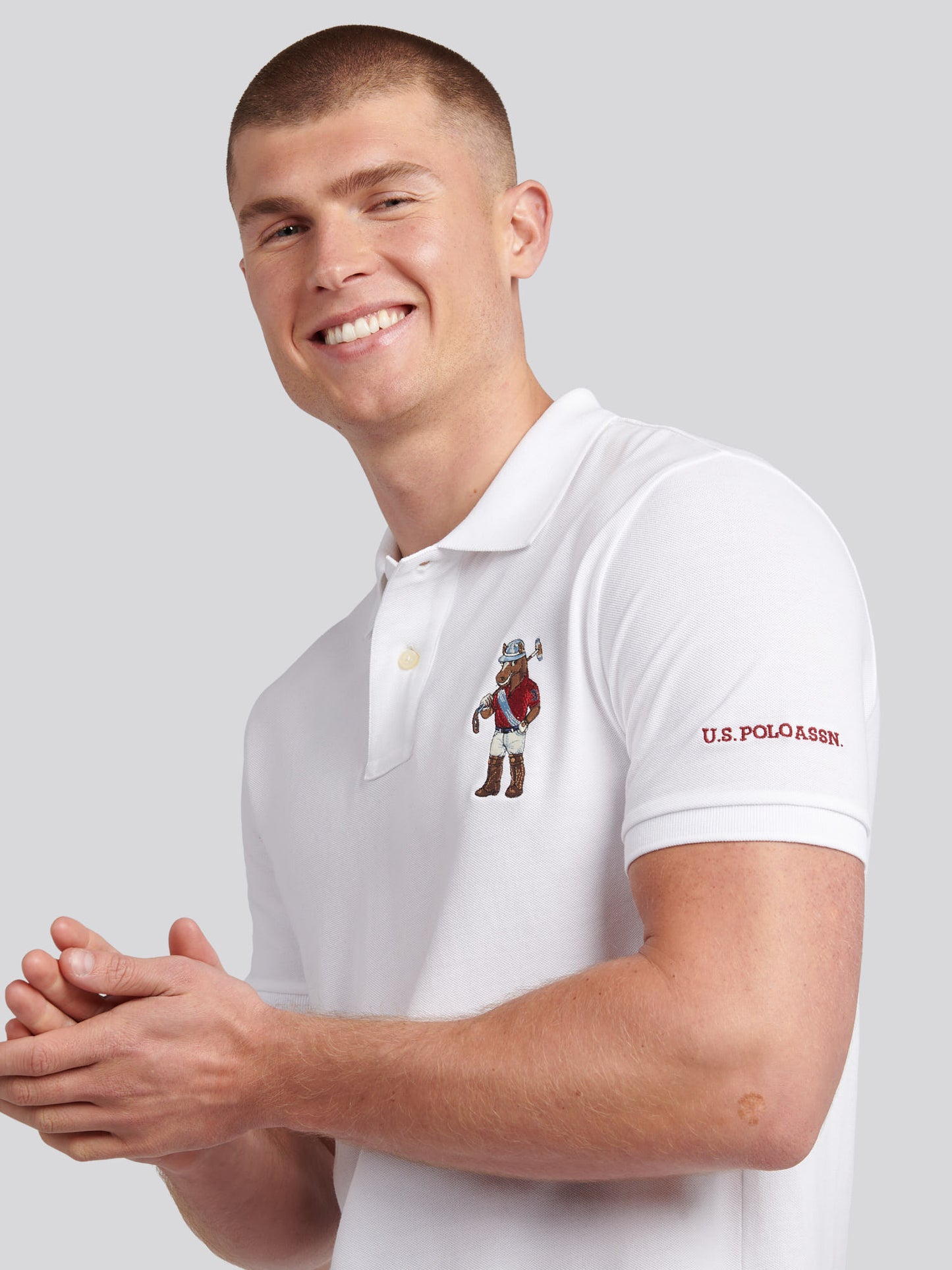 Mens Chuck Polo Shirt in Bright White