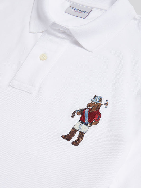 Mens Chuck Polo Shirt in Bright White