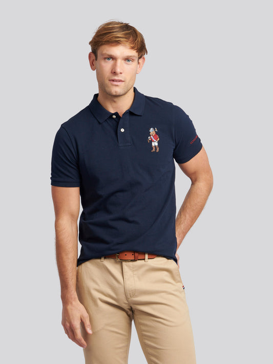 Mens Chuck Polo Shirt in Dark Sapphire Navy