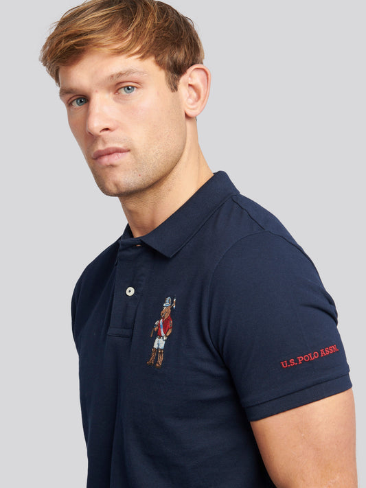 Mens Chuck Polo Shirt in Dark Sapphire Navy
