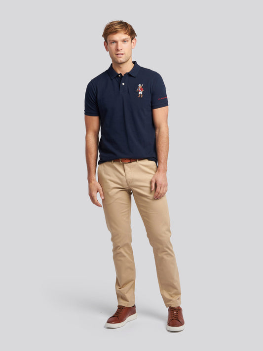 Mens Chuck Polo Shirt in Dark Sapphire Navy