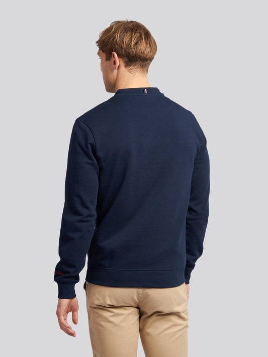 Mens USPA Chuck Loopback Crew Sweat in Dark Sapphire Navy