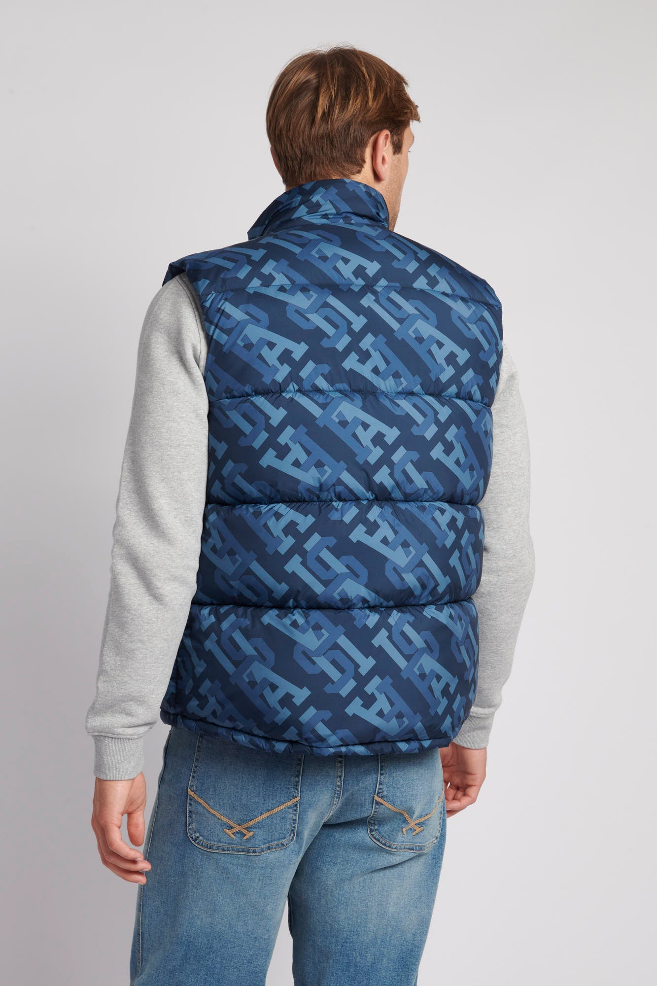 Mens Monogram Gilet in Navy Blue