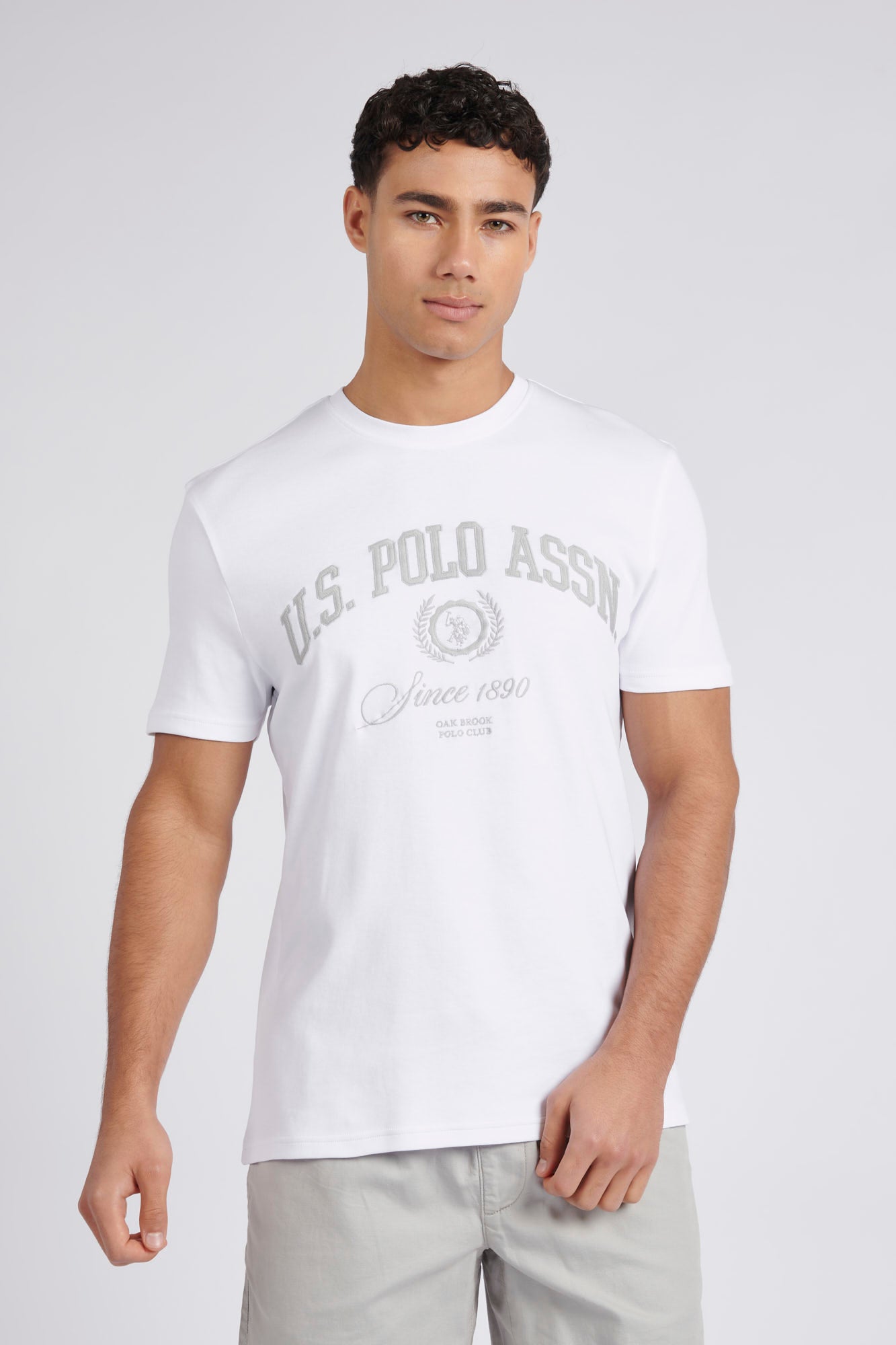 Mens Classic Fit Premium Graphic T-Shirt in Bright White