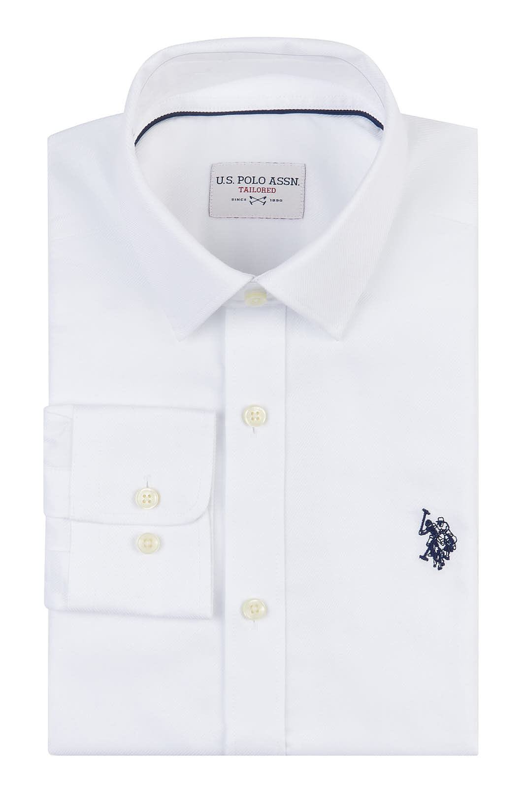 Mens Long Sleeve Royal Twill Shirt in White