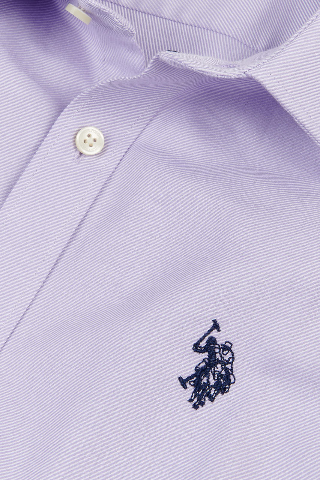 Mens Long Sleeve Royal Twill Shirt in Pastel Lilac