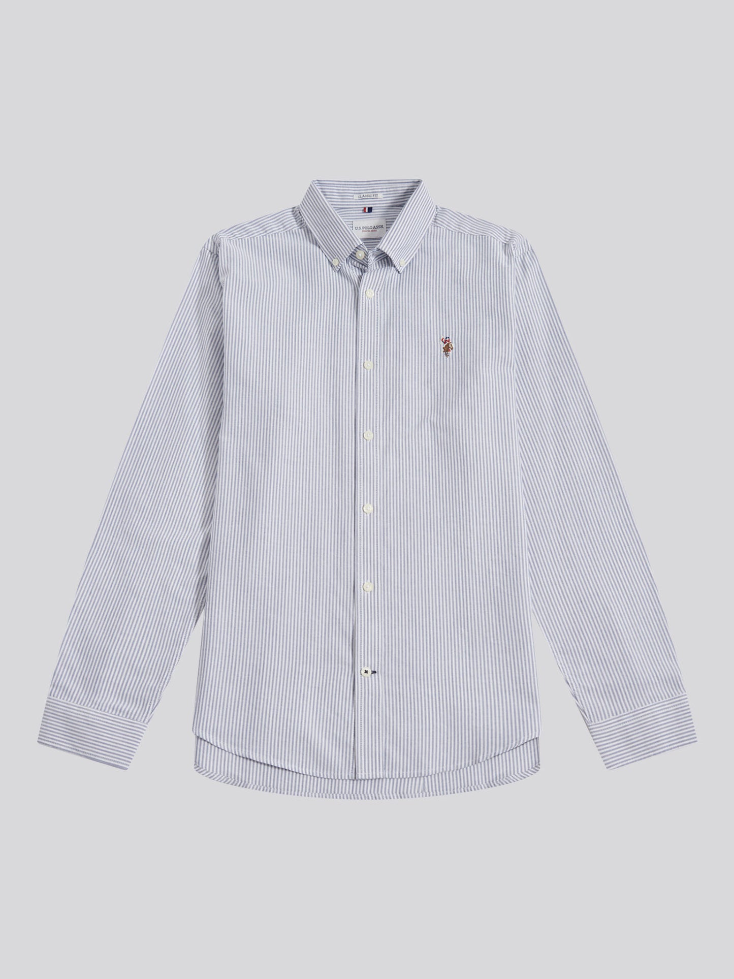 Mens Oxford Stripe  Shirt in Blue Yonder