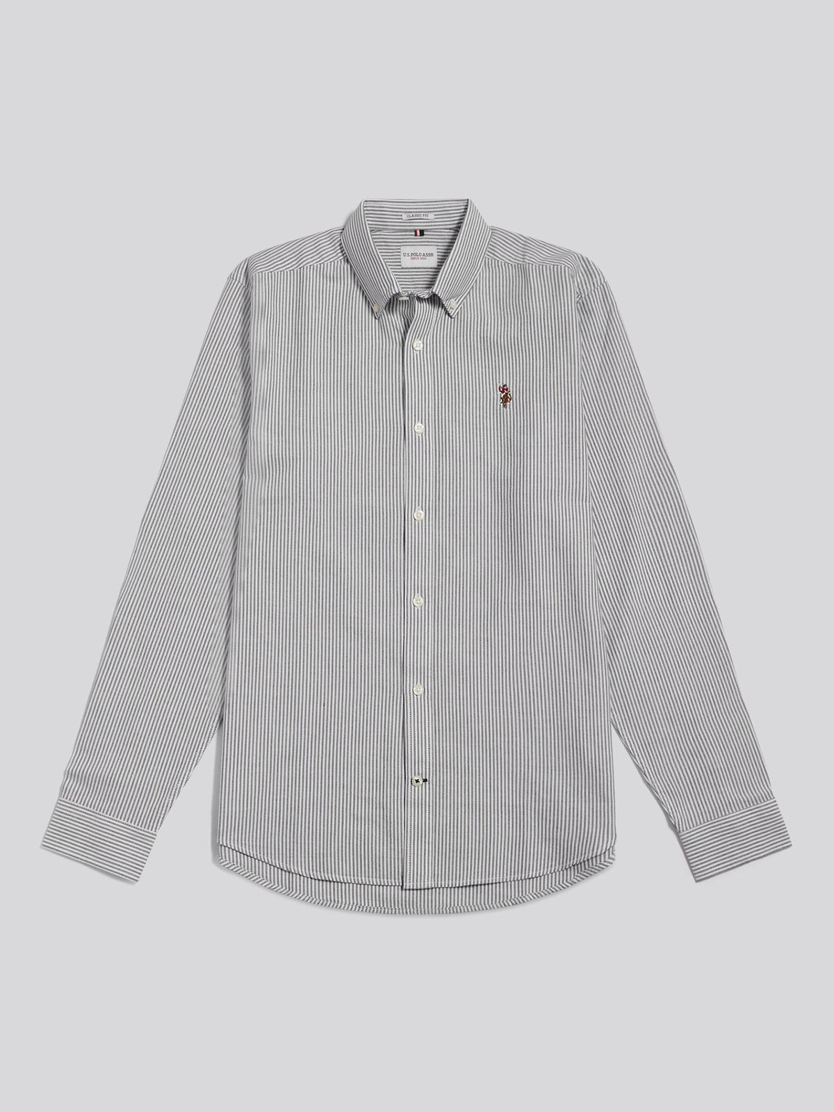 Mens Oxford Stripe  Shirt Green Gables