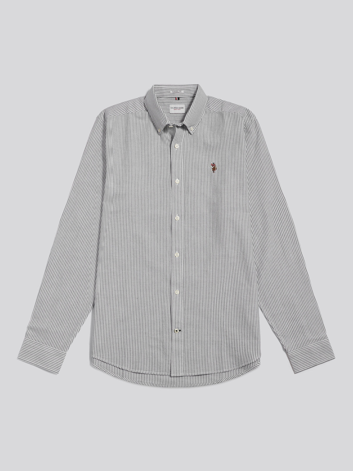 Mens Oxford Stripe  Shirt Green Gables