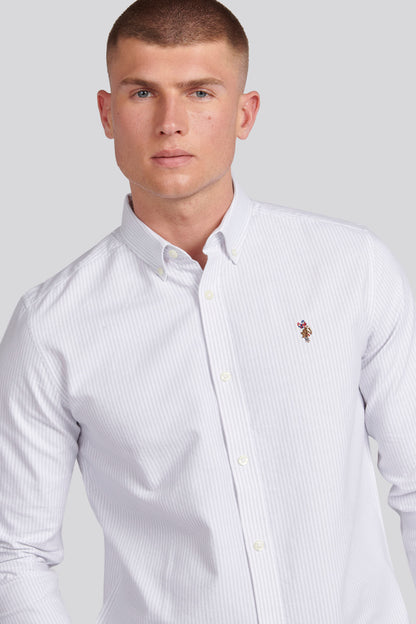 Mens Oxford Stripe Shirt in Harbor Mist