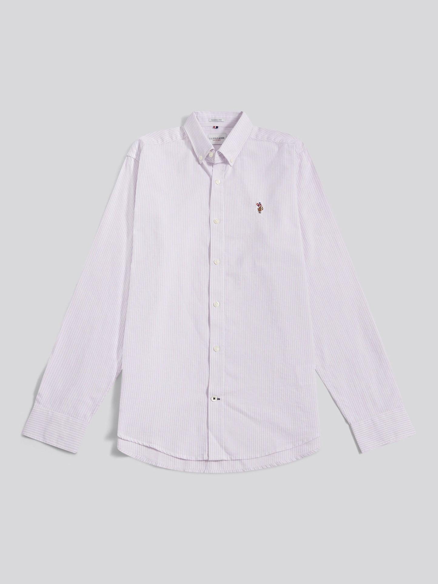 Mens Oxford Stripe  Shirt in Lilac Breeze