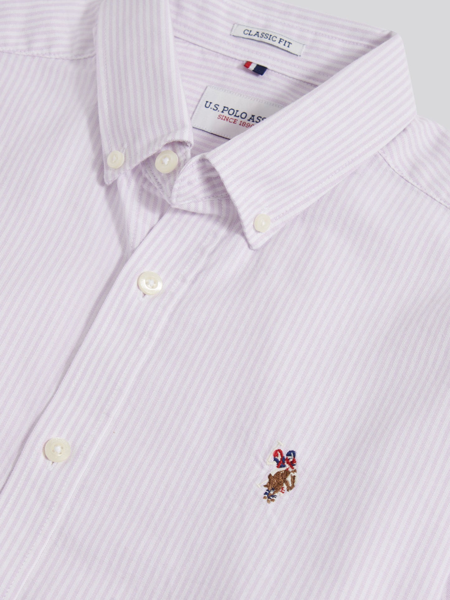 Mens Oxford Stripe  Shirt in Lilac Breeze
