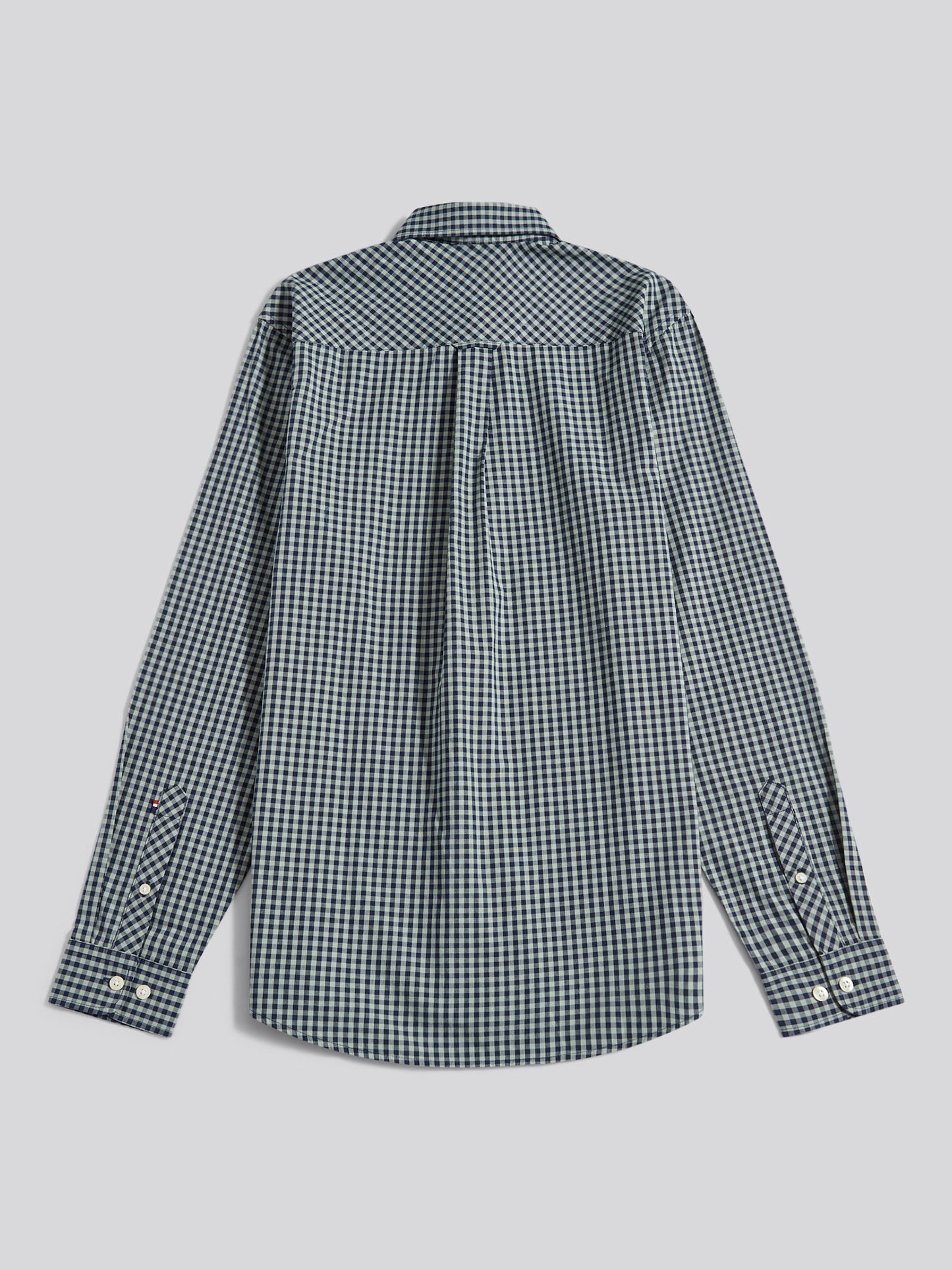 Mens Gingham Shirt in Iceberg Green