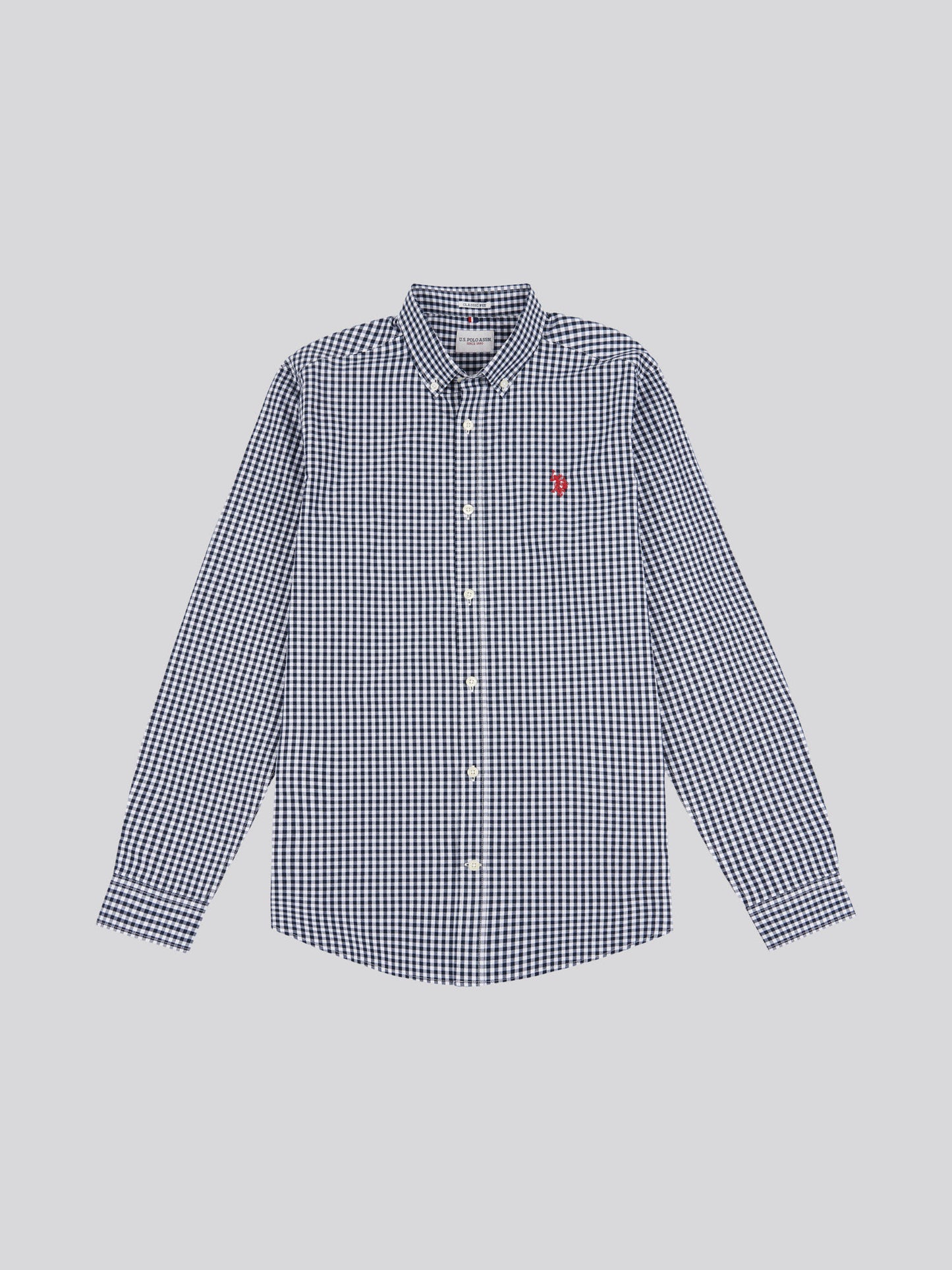 Mens Gingham Shirt Dark Sapphire Navy
