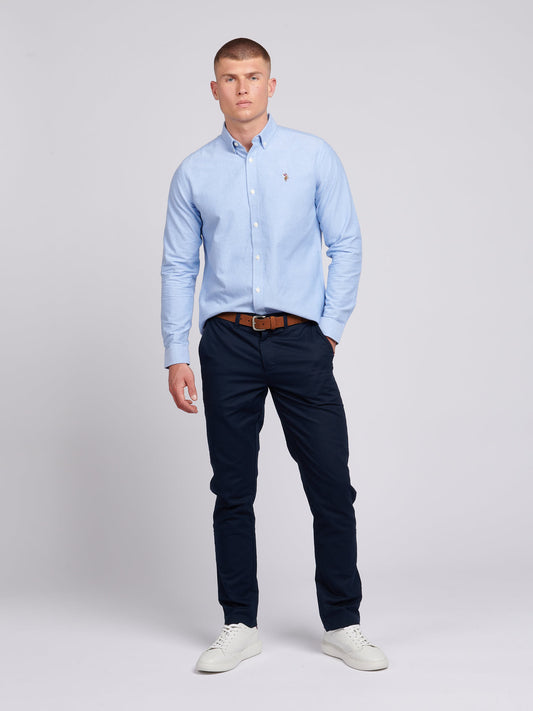 Mens Peached Oxford Shirt in Blue Yonder