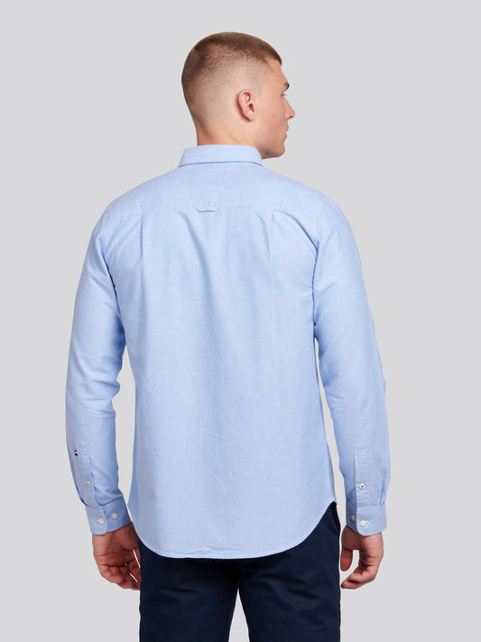 Mens Peached Oxford Shirt in Blue Yonder