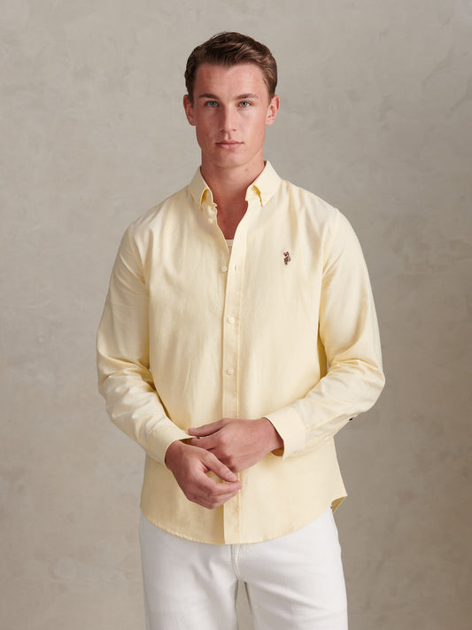 Mens Peached Oxford Shirt in French Vanilla