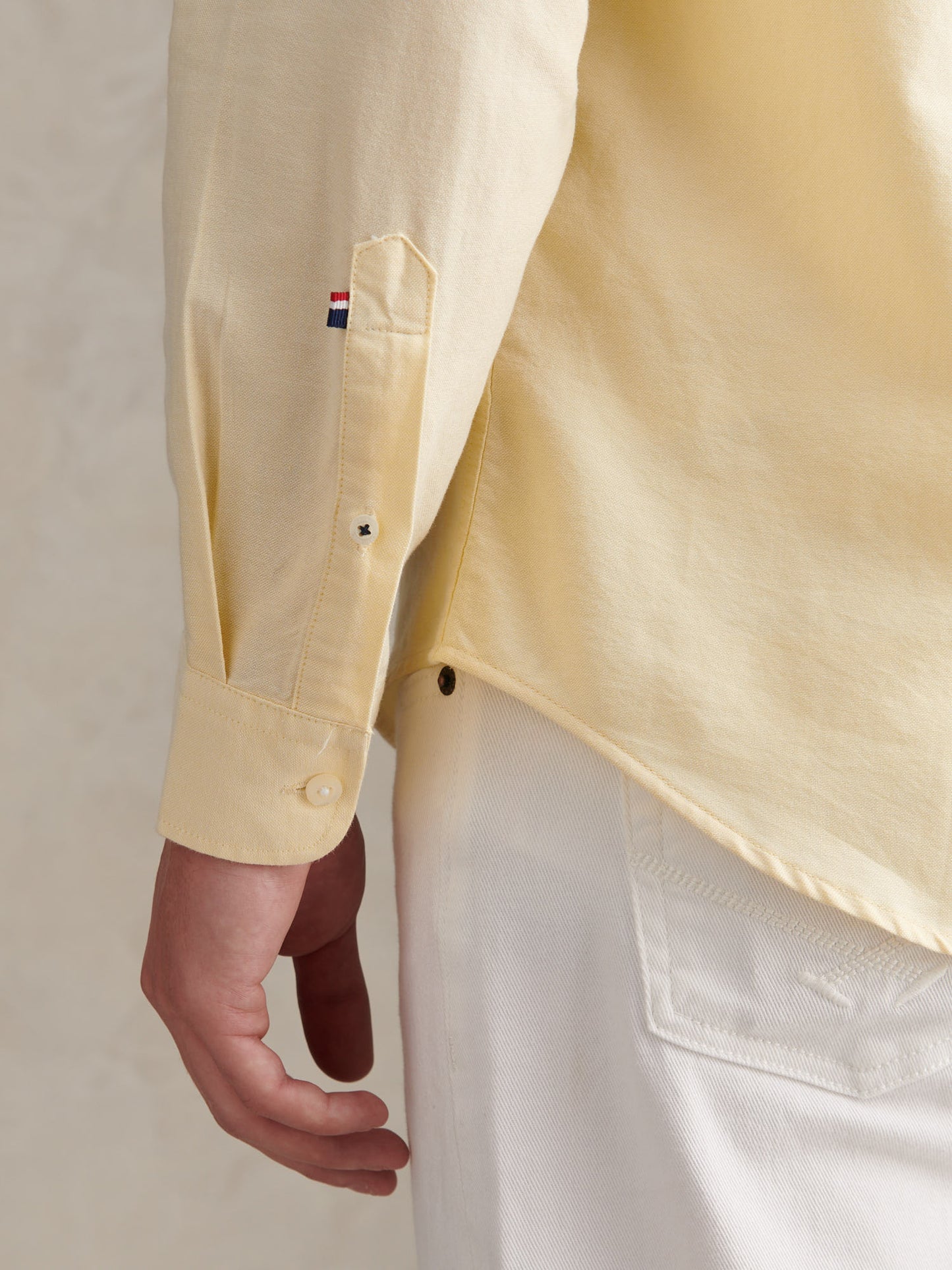 Mens Peached Oxford Shirt in French Vanilla