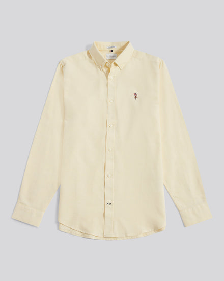Mens Peached Oxford Shirt in French Vanilla