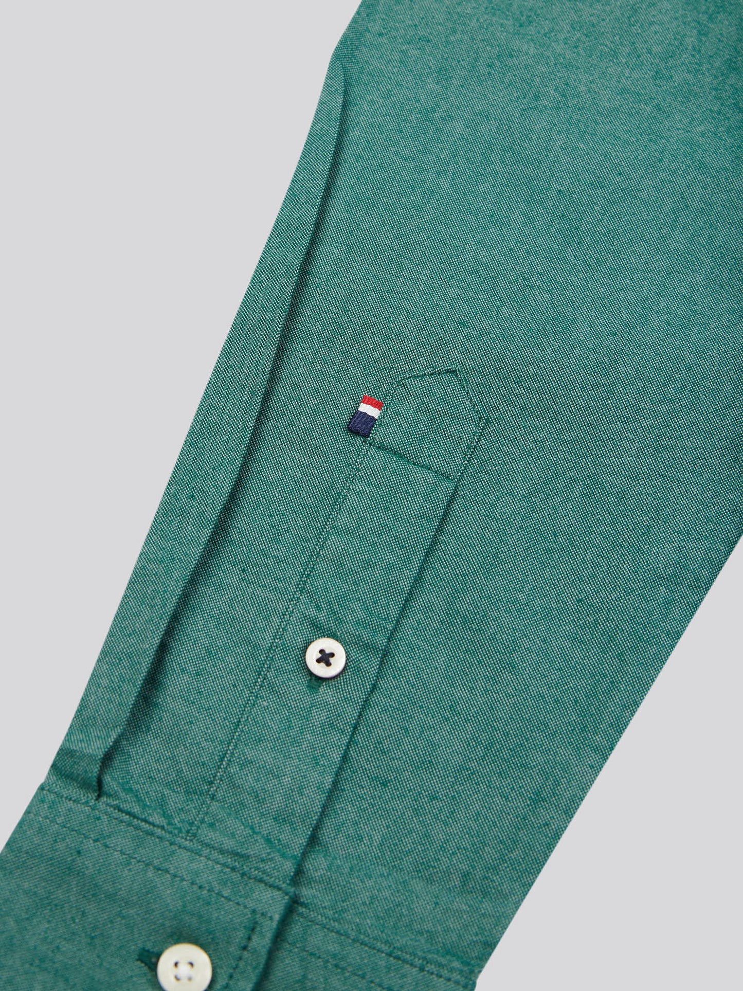 Mens Peached Oxford Shirt Rain Forest