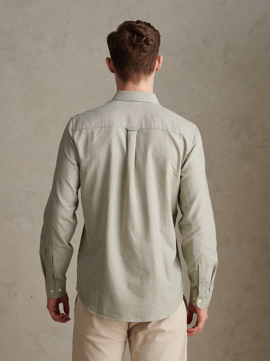 Mens Peached Oxford Shirt in Sea Spray