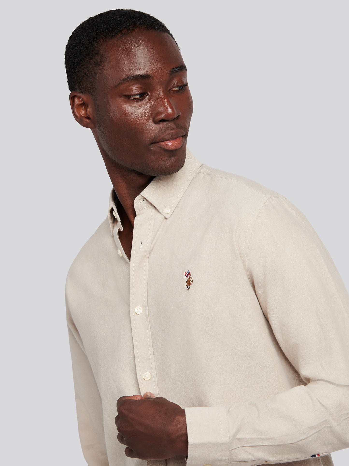 Mens Peached Oxford Shirt in Atmosphere