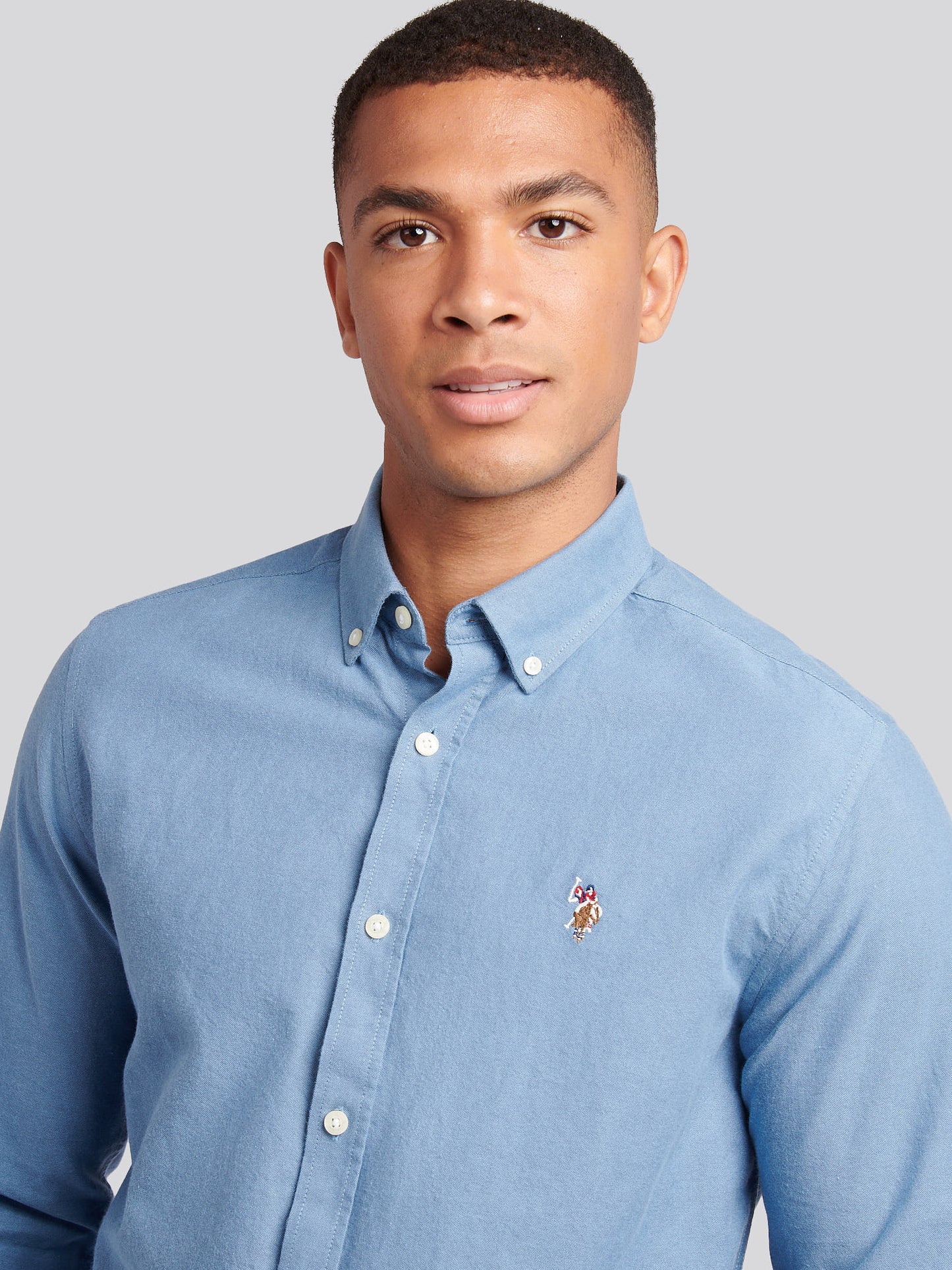 Mens Peached Oxford Shirt in Vintage Indigo