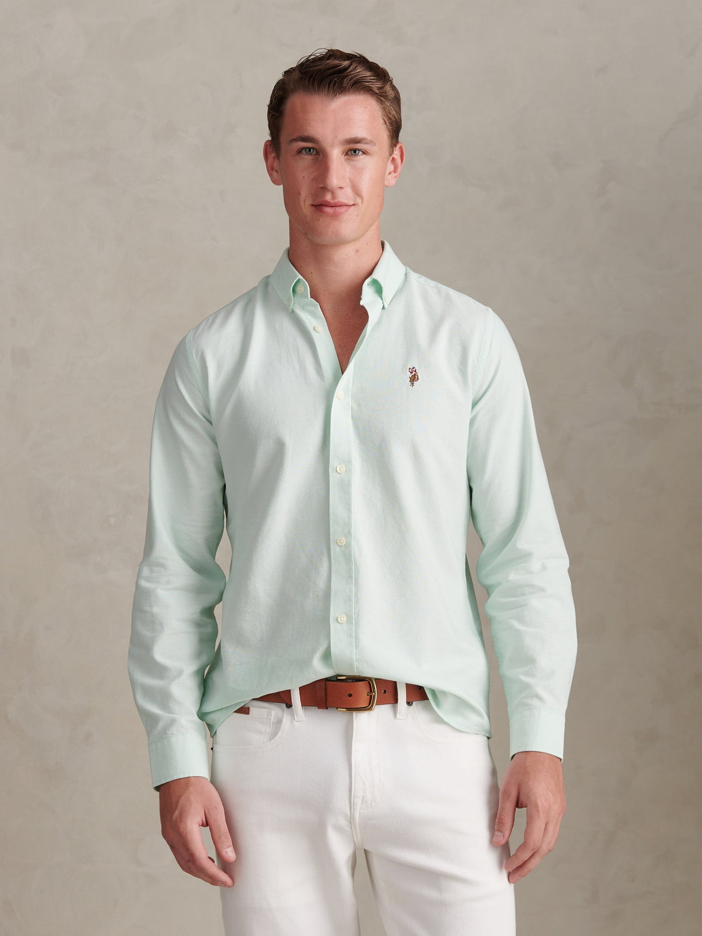 Mens Peached Oxford Shirt in Bay