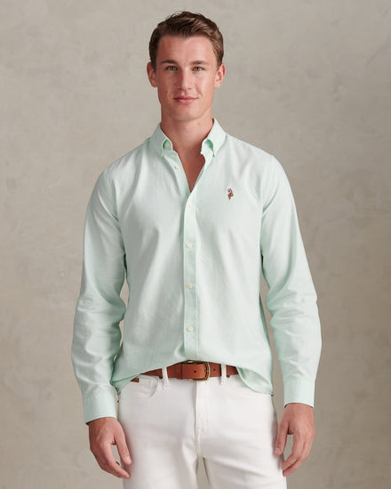 Mens Peached Oxford Shirt in Bay