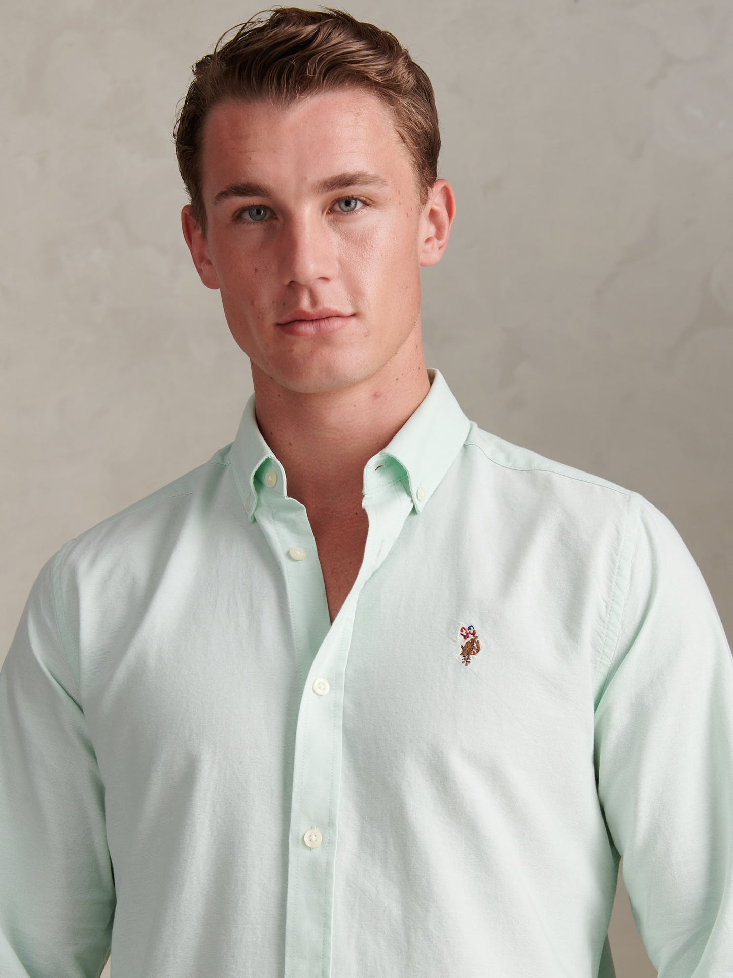 Mens Peached Oxford Shirt in Bay