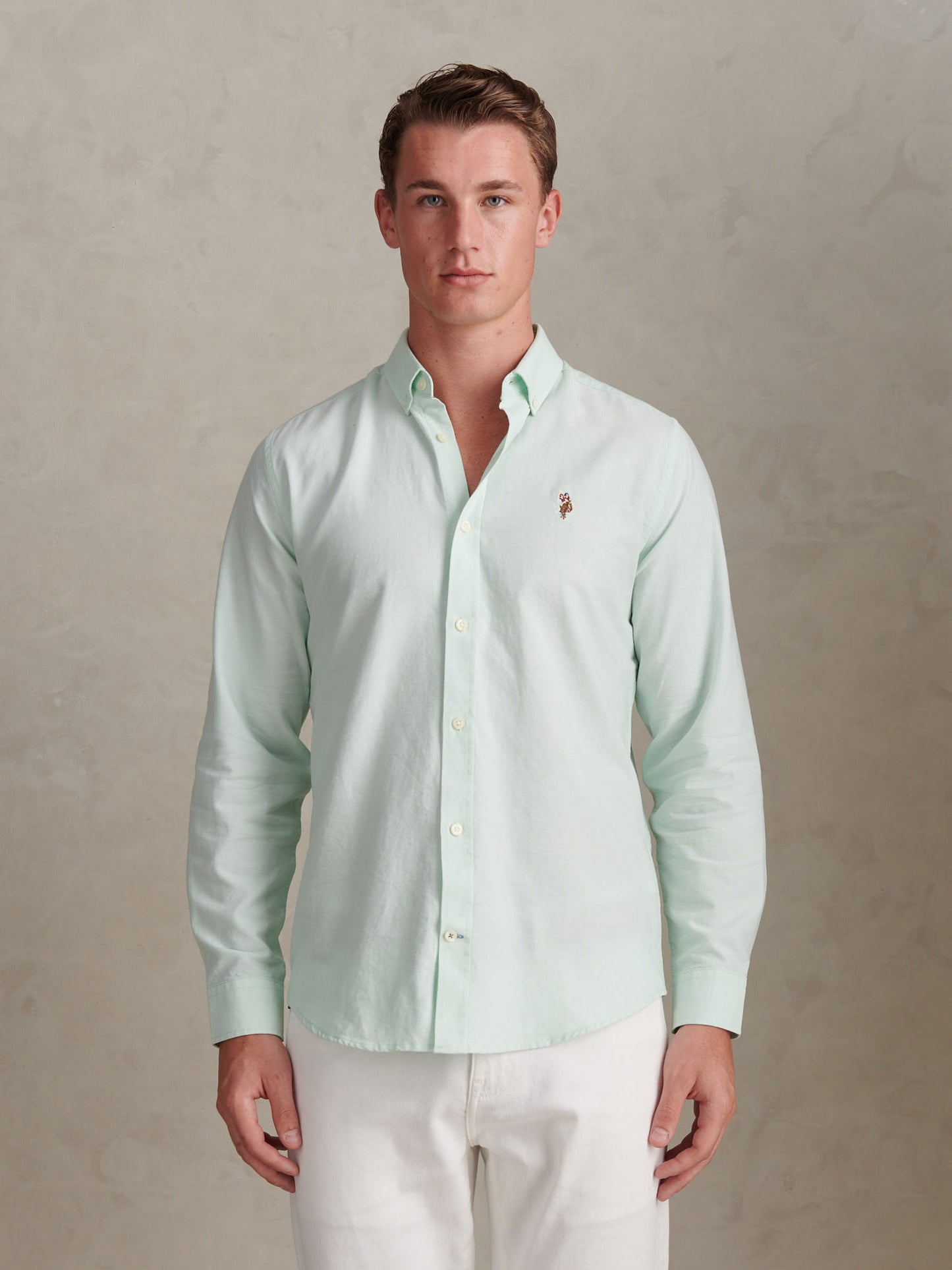 Mens Peached Oxford Shirt in Bay