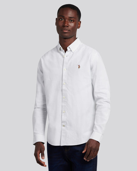 Mens Peached Oxford Shirt in Oyster Mushroom